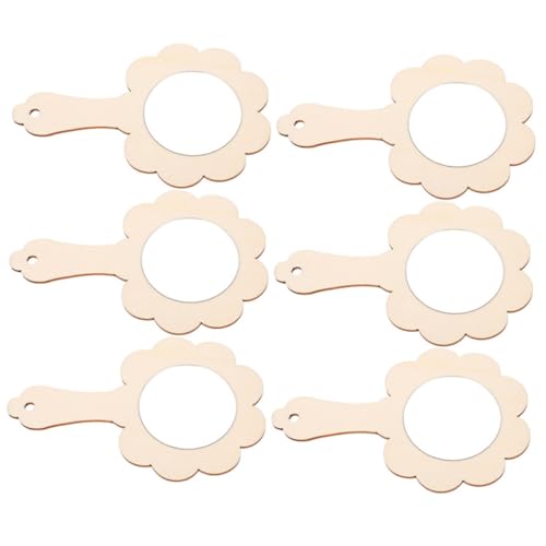 HEALSOPTHY 6 Stück Teiliges DIY Holzspiegel Bastelset für Kleine Handspiegel aus Holz zum Bemalen Niedliches Schminkspiegel für Mädchen Fördert Kreativität und Feinmotorik HEALSOPTHY 6 Stück Teiliges DIY Holzspiegel Bastelset für Kleine Handspiegel aus Holz zum Bemalen Niedliches Schminkspiegel für Mädchen Fördert Kreativität und Feinmotorik von HEALSOPTHY