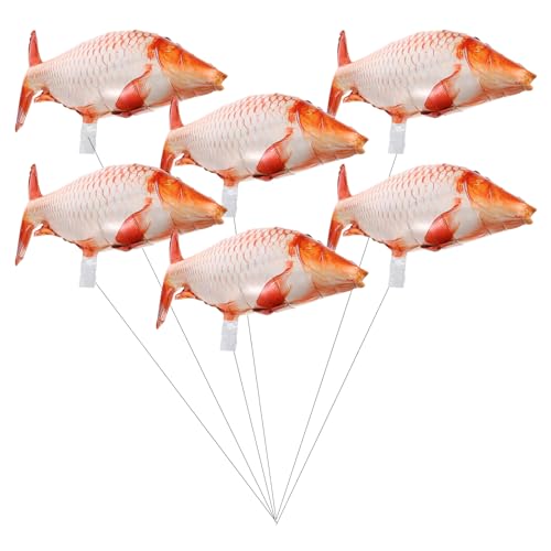 HEALSOPTHY 6 Stück Teiliges Dekorative Cartoon Fisch Folienballons für Hochzeiten Geburtstagsfeiern und Valentinstag Niedliche Luftballons zur Festtagsdekoration von HEALSOPTHY