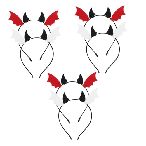 HEALSOPTHY 6 Stück Teiliges Halloween Cosplay Haarreifen mit Fledermausohren und Teufelshörnern Einzigartiges Design Leicht und Komfortabel für Erwachsene und Party Kostüm Zubehör HEALSOPTHY 6 Stück Teiliges Halloween Cosplay Haarreifen mit Fledermausohren und Teufelshörnern Einzigartiges Design Leicht und Komfortabel für Erwachsene und Party Kostüm Zubehör von HEALSOPTHY