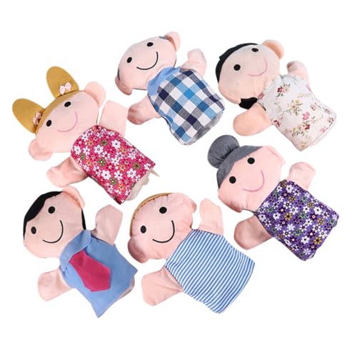 HEALSOPTHY 6 Stück Teiliges Handpuppen für Interaktives Rollenspiel Pädagogisches aus Weichem PP Baumwollmaterial Sicher und Wiederverwendbar für Kreative Geschichten und Fantasiespiele von HEALSOPTHY