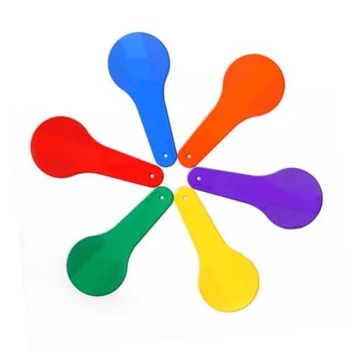 HEALSOPTHY 6 Stück Teiliges Kunststoff Rasseln für Lernspielzeug zur Farberkennung Party Favor für Jungen und Sicher und Leicht Fördert die Kreativität und Motorische Fähigkeiten von HEALSOPTHY