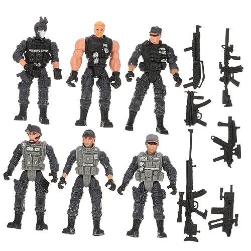 HEALSOPTHY 6 Stück Teiliges Militärisches Soldaten aus Robustem Kunststoff Bewegliche Figuren mit Realistischem Design Fördert Vorstellungskraft und Konzentration Pädagogisch für Jungen und HEALSOPTHY 6 Stück Teiliges Militärisches Soldaten aus Robustem Kunststoff Bewegliche Figuren mit Realistischem Design Fördert Vorstellungskraft und Konzentration Pädagogisch für Jungen und von HEALSOPTHY