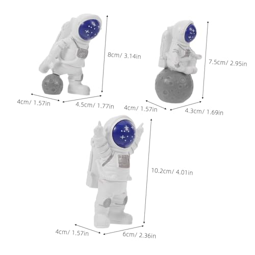 HEALSOPTHY 6 Stück Teiliges Mini Astronaut Resin Wiederverwendbare Weltraum Tortendeko Edukative Space Party Figuren für Geburtstag Cupcake Topper und Schreibtisch Dekoration von HEALSOPTHY