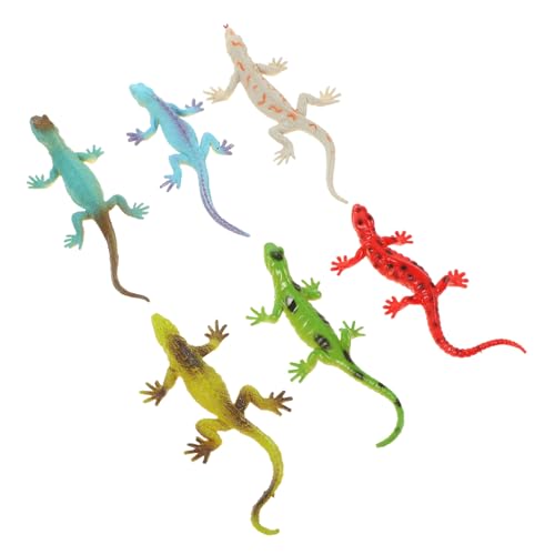 HEALSOPTHY 6 Stück Teiliges Reptilien aus Robustem Kunststoff Realistische Eidechsenfiguren für Pädagogisch Lebensechte Mini Tierfiguren für Garten und Spielspaß von HEALSOPTHY