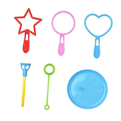 HEALSOPTHY 6 Stück Teiliges Seifenblasen Set für Bunte Flexible Blasstäbe Verschiedene für Kleine und Große Blasen Robustes Kunststoffspielzeug für Outdoor Party und Zufällige Farbe von HEALSOPTHY
