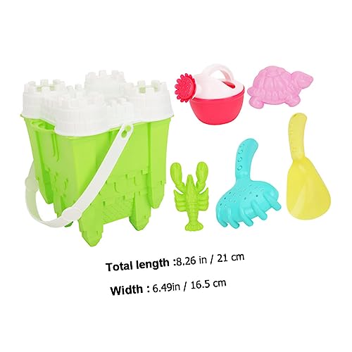 HEALSOPTHY 6 Stück Teiliges Strandspielzeug aus Hochwertigem Kunststoff Leichtes Sandspielzeug mit Eimer und Schaufel Buntes Outdoor Wasserspielzeug für Strand und Sandkasten von HEALSOPTHY