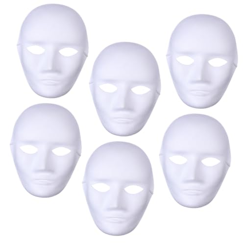 HEALSOPTHY 6 Stück Unbemalte DIY Papierschalen Masken für Weiße Blanko Bastelmasken zum Bemalen Kreative Handwerksmasken für Karneval Geburtstag Schulfeiern und Maskenbälle HEALSOPTHY 6 Stück Unbemalte DIY Papierschalen Masken für Weiße Blanko Bastelmasken zum Bemalen Kreative Handwerksmasken für Karneval Geburtstag Schulfeiern und Maskenbälle von HEALSOPTHY