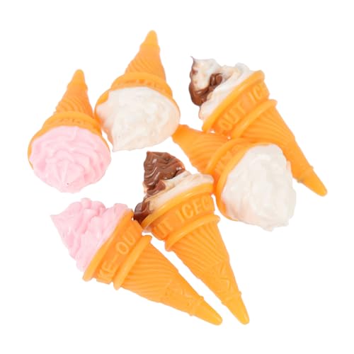 HEALSOPTHY 6 Stück aus Harz Mini Eiscreme-Requisite Süßigkeiten Eismaschine Eiscreme -Party -Dekorationen wohnzimmerdeko wohnaccessoires dekoratives kleines verschleißfestes Puppeneis von HEALSOPTHY