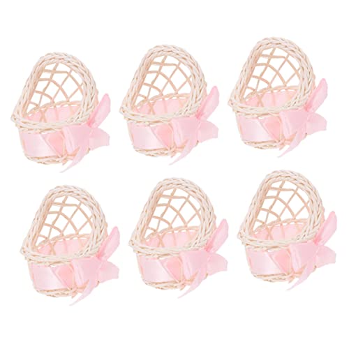 HEALSOPTHY 6 Stück dekorativer Blumenkorb Körbe Puppe Dekorationen Weiden Miniatur seidenband schienbeinschoner Tape spielzeuge Gewebter Korb geflochtener Korbdekor Rattan Rosa HEALSOPTHY 6 Stück dekorativer Blumenkorb Körbe Puppe Dekorationen Weiden Miniatur seidenband schienbeinschoner Tape spielzeuge Gewebter Korb geflochtener Korbdekor Rattan Rosa von HEALSOPTHY