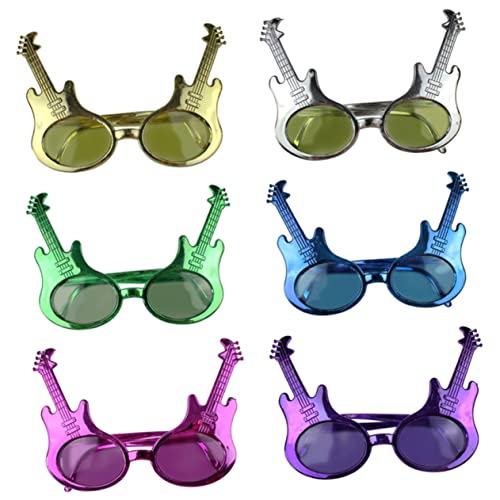 HEALSOPTHY 6stücke Teiliges Lustiger Partybrillen Im Gitarren-design Fotorequisiten Für Erwachsene Partystimmung Zu Heben Für Mehr Spaß Zu Sorgen von HEALSOPTHY