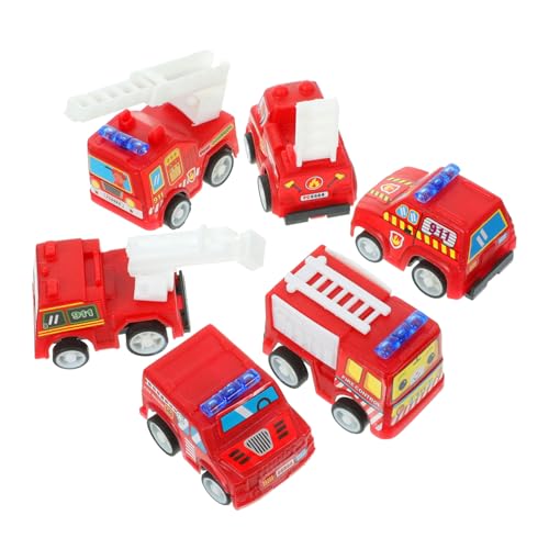 HEALSOPTHY 6 Stück puppenwagen kinderspielzeug Auto kindergeburtstags mitgebsel Auto Set Bauauto schieben Trägheitsauto- Plastik rot von HEALSOPTHY