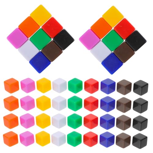 HEALSOPTHY 60 Stück Acrylwürfel Blanko Würfel zum Selbstgestalten Quadratisch Farbig Gemischt Leichte DIY Spielwürfel aus Robustem Acryl für Brettspiele und Lernspiele von HEALSOPTHY