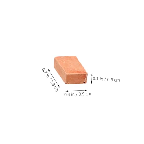 HEALSOPTHY 60 Stück Maßstab Rote Mini Hausziegel für DIY Sandtisch Mikro Landschaft Modellbau Wiederverwendbar für Puppenhaus und Mikro Szene Gestaltung von HEALSOPTHY