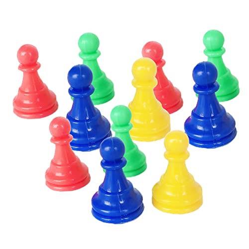 HEALSOPTHY 64 Stück Gemischter Farbprüfer Puzzlespiel Schachfigur Zahlen Für Schachbrett Zubehör Für Brettspiele Schach Dame von HEALSOPTHY