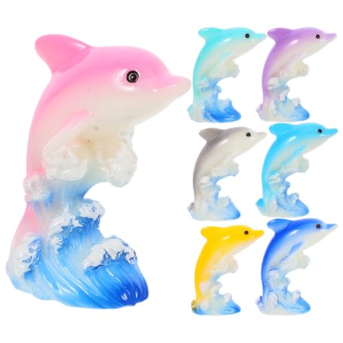HEALSOPTHY 7 Stück Teiliges Bunte Miniatur Delfin Figuren aus Resin Detailreiche Handgefertigte Mini Delfin Miniaturen Farbenfrohe Dekoration für Garten Bonsai Puppenhaus und Auto HEALSOPTHY 7 Stück Teiliges Bunte Miniatur Delfin Figuren aus Resin Detailreiche Handgefertigte Mini Delfin Miniaturen Farbenfrohe Dekoration für Garten Bonsai Puppenhaus und Auto von HEALSOPTHY