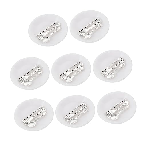 HEALSOPTHY 8 Sätze Mini Tischgeschirr Set Teiliges Mini Besteck Zubehör für Puppenhaus und Spielküche Sicheres Material Dekorativ und Langlebig HEALSOPTHY 8 Sätze Mini Tischgeschirr Set Teiliges Mini Besteck Zubehör für Puppenhaus und Spielküche Sicheres Material Dekorativ und Langlebig von HEALSOPTHY