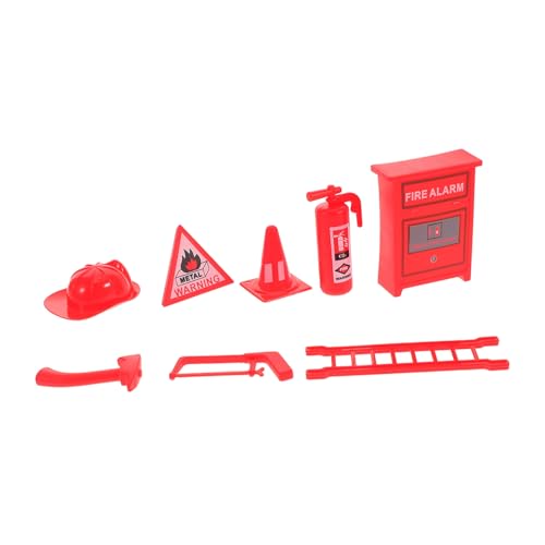 HEALSOPTHY 8 Stück -Feuerzubehör Feuerwehrausrüstung Zubehör Feuerwehrauto Zubehör Partygeschenke für Feuerwehrleute Feuerlöscher Plastik rot von HEALSOPTHY