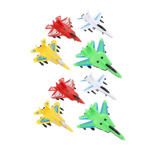 HEALSOPTHY 8 Stück Flugzeug zurückziehen für kinderspielzeug Energieeffizientes Toys for Boy Toys lustiges Flugzeugspielzeug Flugzeugmodell für Plastik von HEALSOPTHY
