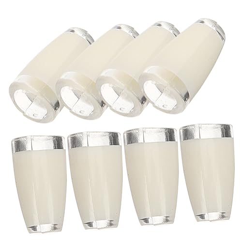 HEALSOPTHY 8 Stück Mini-Milchbecher Mini -Lebensmittelspielzeug Dinge hühner gieskanne kinderspielzeug kinderknallzeug Miniaturbecher für Desserts Mini -Kaffeetassen Harz Weiß von HEALSOPTHY