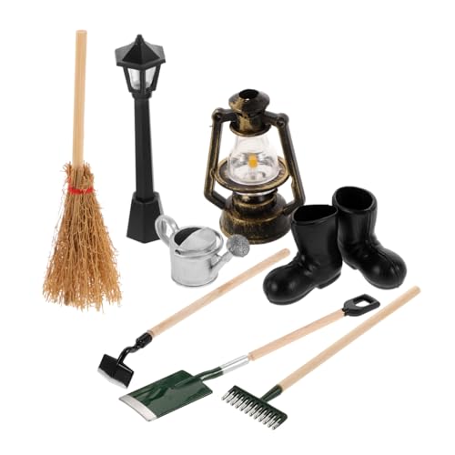 HEALSOPTHY 8 Stück Puppenhaus Gartenwerkzeug Schaufel Hacke Rechen Hängelampe für Miniatur Garten Dekoration HEALSOPTHY 8 Stück Puppenhaus Gartenwerkzeug Schaufel Hacke Rechen Hängelampe für Miniatur Garten Dekoration von HEALSOPTHY