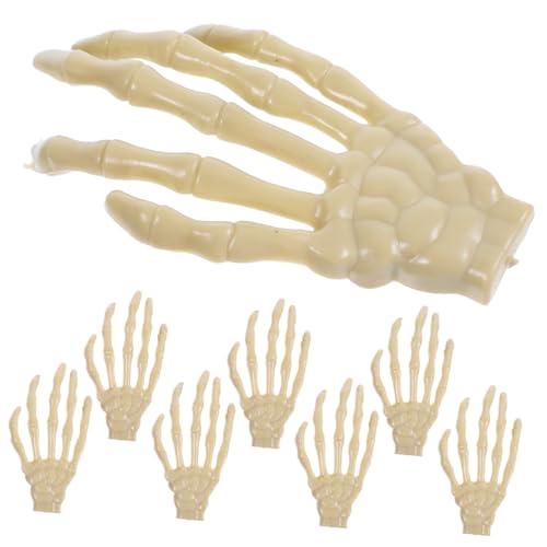 HEALSOPTHY 8 Stück Realistische Halloween Skelett Hände Teiliges aus Kunststoff Gruselige Deko für Horror Partys Haunted House Dekoration Requisite für Bühne und Masquerade von HEALSOPTHY