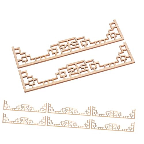 HEALSOPTHY 8 Stück Teiliges Chinesisches Miniatur Holzbildschirm für Puppenhaus Unbehandelte Holzpaneele Faltbarer Raumteiler DIY Bemalung Robustes Dekor für Wohnzimmer und Sandtisch von HEALSOPTHY