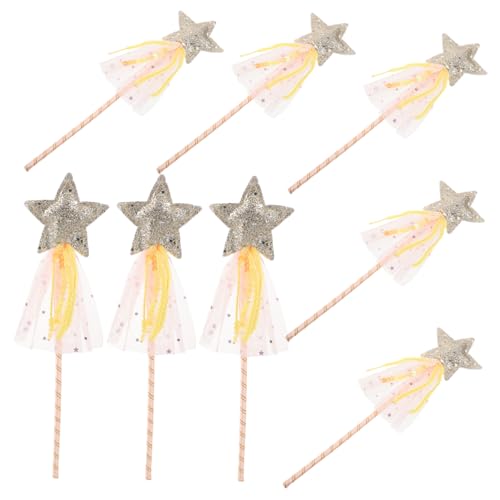 HEALSOPTHY 8 Stück Teiliges Glitzer für Mädchen Prinzessin Sternstab mit Funkelndem Design für Rollenspiele Geburtstagsfeiern Bühnenauftritte und Fantasievolles von HEALSOPTHY