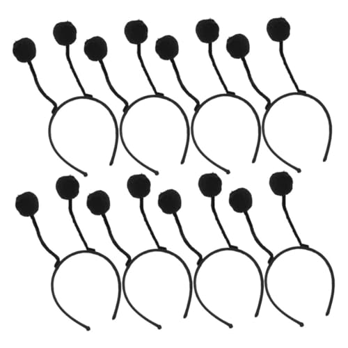 HEALSOPTHY 8 Stück Teiliges Haarreif mit Flauschigen Lebensechten Kuschelkugel Designs Leichte Bequeme Party Haarbänder für Mädchen als Festival Kopfschmuck und zur Weihnachts und Halloween von HEALSOPTHY