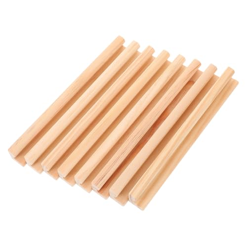 HEALSOPTHY 8 Stück Teiliges Holz Domino Ständer Buchstaben Basen DIY Zubehör für Domino Kartenhalter und Alphabet Display Praktisches Bastelholz für Desktop und Spielspaß von HEALSOPTHY
