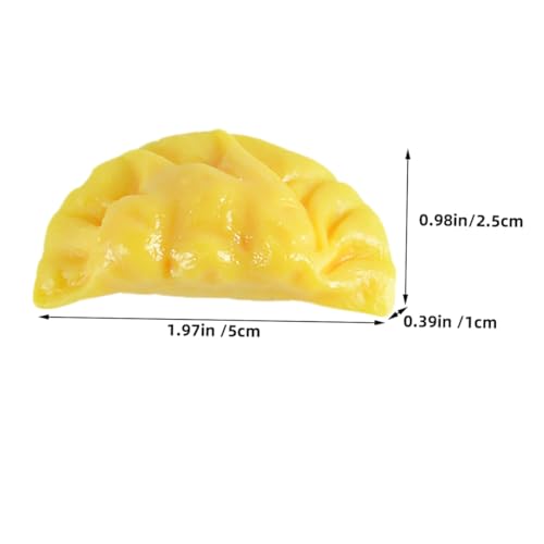 HEALSOPTHY 8 Stück Teiliges Realistisches Künstliches Dumpling Modell aus Langlebigem PVC Bruchfest Detailgetreu Leicht zu Reinigen als Küchendekoration und Food Display Requisite von HEALSOPTHY