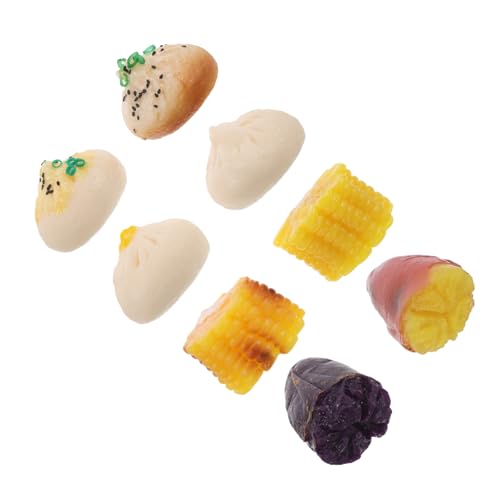 HEALSOPTHY 8 Stück Teiliges Set mit Realistischen Gefälschten Frühstücksbrötchen und Maismodellen Kindgerechtes Küchen Kreativität und Motorischen Fähigkeiten bei Kindern von HEALSOPTHY