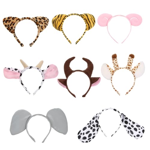 HEALSOPTHY 8 Stück Teiliges Tierohren Haarreifen aus Strapazierfähigem Dehnbar Tierisch Gestaltete Cosplay Haarschmuck für Halloween und Kostümpartys Geeignet für Jungen und Mädchen HEALSOPTHY 8 Stück Teiliges Tierohren Haarreifen aus Strapazierfähigem Dehnbar Tierisch Gestaltete Cosplay Haarschmuck für Halloween und Kostümpartys Geeignet für Jungen und Mädchen von HEALSOPTHY