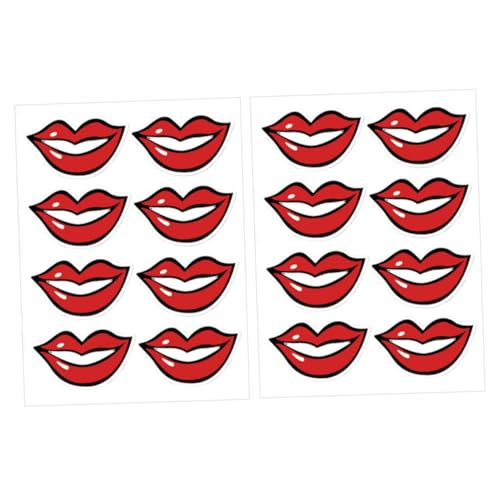 HEALSOPTHY 80 Stück Teiliges Lippen Aufkleber für Masken Selbstklebend Langlebig mit Lebendigem zur Dekoration von Gesichtsmasken Geeignet für Service und Freizeitbereich HEALSOPTHY 80 Stück Teiliges Lippen Aufkleber für Masken Selbstklebend Langlebig mit Lebendigem zur Dekoration von Gesichtsmasken Geeignet für Service und Freizeitbereich von HEALSOPTHY