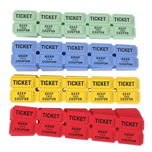 HEALSOPTHY 800 Stück Lotterie-ziehungsscheine Fahrkarte Partykarten Eintrittskarten Für Veranstaltungen Tickets Karten Für Party Partygeschenk Papier von HEALSOPTHY
