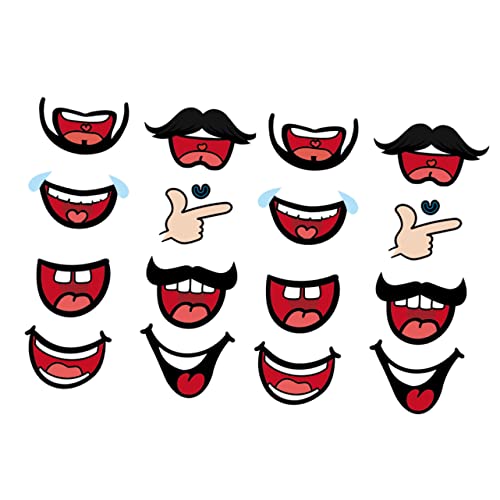 HEALSOPTHY 8Packungen Gesichtsmaskenaufkleber mit Lippenmotiv Selbstklebende Abnehmbare Maskenpaster für Kreative Maskendekoration Aufkleber pro Packung für Glatte Oberflächen von HEALSOPTHY