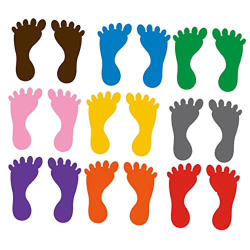 HEALSOPTHY 9 Paar Fußabdruck Aufkleber Sensorische Aufkleber Fußabdruck Aufkleber Bodenaufkleber Heim Bodenaufkleber Fußabdruck Aufkleber Kindergarten Bodenaufkleber Bodendekor Aus von HEALSOPTHY