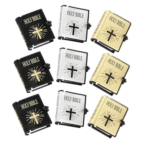 HEALSOPTHY 9 Stück Puppenhausbibel Miniaturbücher Für Mini-bücher-Set Puppenhaus-minibücher Mini-bücher-Ornamente Kinderparty Gefälligkeiten Puppenhausverzierung Papier von HEALSOPTHY