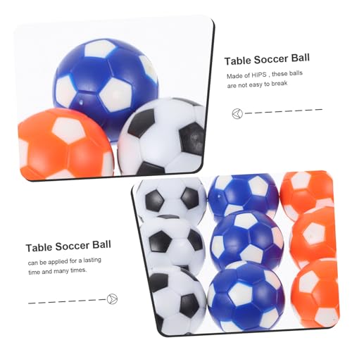 HEALSOPTHY 9 Stück Teiliges Foosball Ersatzball Bunt für Tischkicker Stabile HIPS Mini Fußbälle Passend für Tischfußball Langlebig und Vielseitig für Spiel und Dekoration von HEALSOPTHY