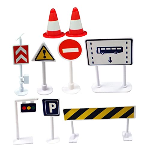 HEALSOPTHY 9 Stück Teiliges Verkehrsschild Spielzeugset für Lernspielzeug zur Verkehrssicherheit mit Straßenschildern und Signalen für Kreatives und Motorische Fähigkeiten HEALSOPTHY 9 Stück Teiliges Verkehrsschild Spielzeugset für Lernspielzeug zur Verkehrssicherheit mit Straßenschildern und Signalen für Kreatives und Motorische Fähigkeiten von HEALSOPTHY
