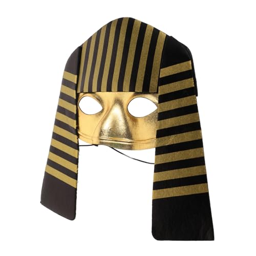 HEALSOPTHY Ägyptische Maske Leichtes Wiederverwendbares Party Cosplay Requisit für Halloween Karneval Bühnenauftritt Festliche Verkleidung von HEALSOPTHY