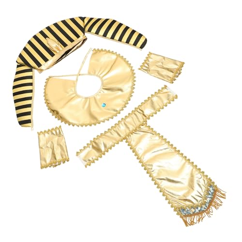 HEALSOPTHY Ägyptisches Cosplay Kostümset Teilig mit Weichem Gürtel Kragen Armbänder und Schlangen Kopfschmuck für Halloween Kostümparty und Bühnenauftritte HEALSOPTHY Ägyptisches Cosplay Kostümset Teilig mit Weichem Gürtel Kragen Armbänder und Schlangen Kopfschmuck für Halloween Kostümparty und Bühnenauftritte von HEALSOPTHY