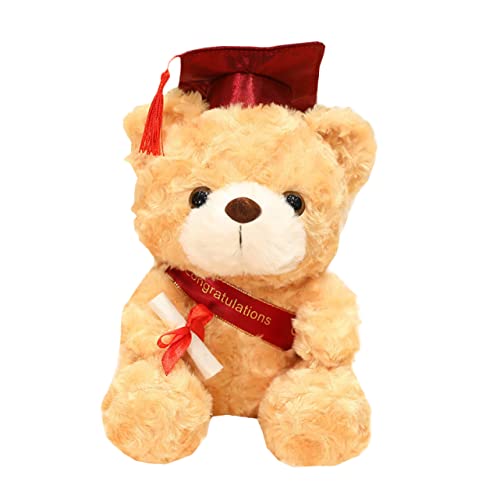 HEALSOPTHY Abschlussbär Plüsch Kuscheltier mit Doktorhut für Graduierte Süßes Deko Accessoire für Schlafzimmer und Wohnzimmer Perfekter von HEALSOPTHY