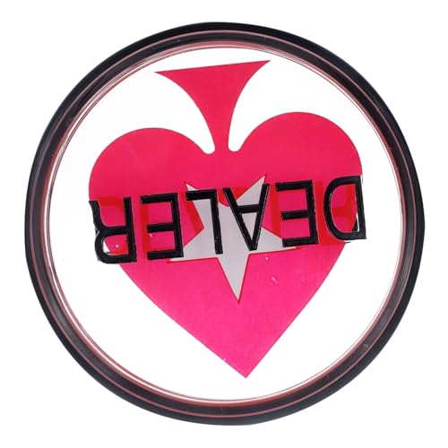 HEALSOPTHY Acryl Poker Dealer Button Doppelseitig Robust Langlebig für Hold Kartenspiel Party Zubehör von HEALSOPTHY