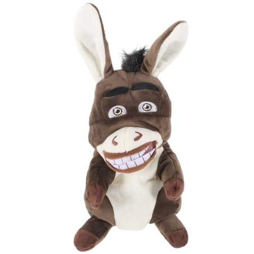 HEALSOPTHY Adorable Donkey Hand Puppet Kuscheltier aus Weichem Plüsch Interaktive Handpuppe zum Geschichtenerzählen für Erwachsene Langlebiges Tier Handspielzeug von HEALSOPTHY