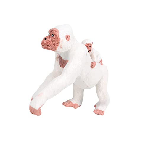 HEALSOPTHY Affen-Ornamente Kleinkindspielzeug für kinderspielzeug Monkey Affenfigur spielsachen Affenplastik Affenmodell Weiß von HEALSOPTHY
