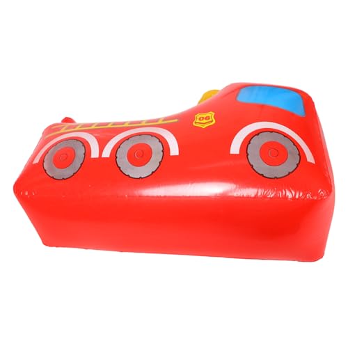 HEALSOPTHY Aufblasbares Feuerwehrauto Kleinkindspielzeug Kleinkinder Kinderspielzeug Aufblasbares Auto Brigade Sprungball Spielsachen Spielzeuge Springball Für Rot PVC von HEALSOPTHY