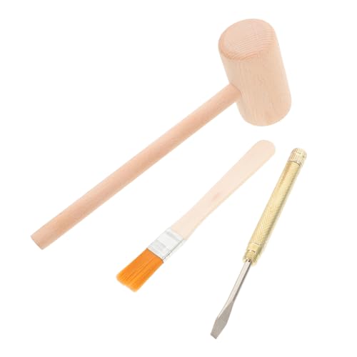 HEALSOPTHY Ausgrabungsset mit Meißel und Pinsel Mittelgroßes Archäologie Spielzeugset für Jungen und Mädchen Holzhammer Metallmeißel und Bürste Fördert Lernen und Fantasie von HEALSOPTHY