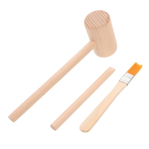 HEALSOPTHY Ausgrabungswerkzeug Set Holzspielzeug mit Hammer Meißel Pinsel Mittelgroßes DIY Archäologie Lernspielzeug für Jungen und Mädchen zur Kreativität und Feinmotorik von HEALSOPTHY