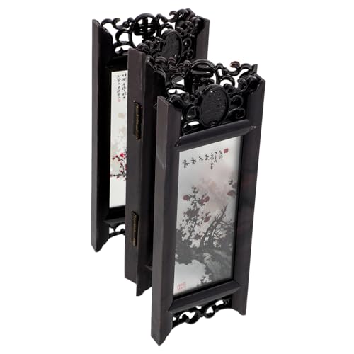 HEALSOPTHY Bildschirmdekoration Autozubehör Innenraum Kleiner Raumteiler Chinesisches Neujahrsdekoration Miniatur-chinesischer Bildschirm Desktop-partition Chinesische Statue Harz von HEALSOPTHY