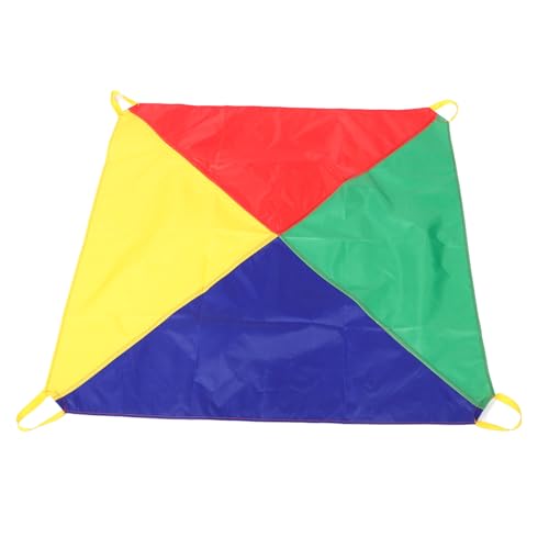 HEALSOPTHY Buntes Regenbogen Fallschirm für Kooperatives Gruppenspiel Kindergarten Outdoor Vielseitiges Motorik und Teamtrainingsgerät für Kleinkinder von HEALSOPTHY
